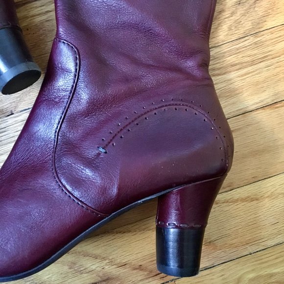 Biviel burgundy boots, like new - Picture 3 of 11